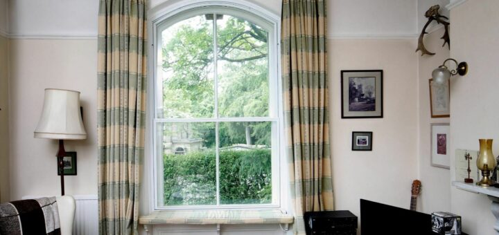 Secondary glazing installation on traditional sash window in Stirling home